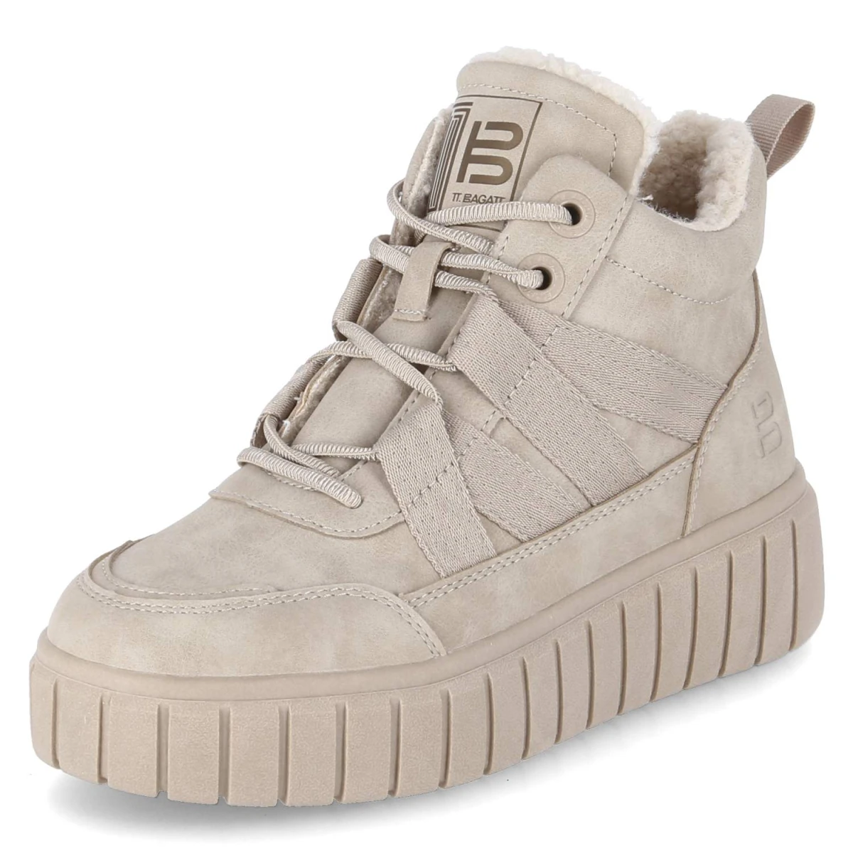 Schnürboots - beige / offwhite