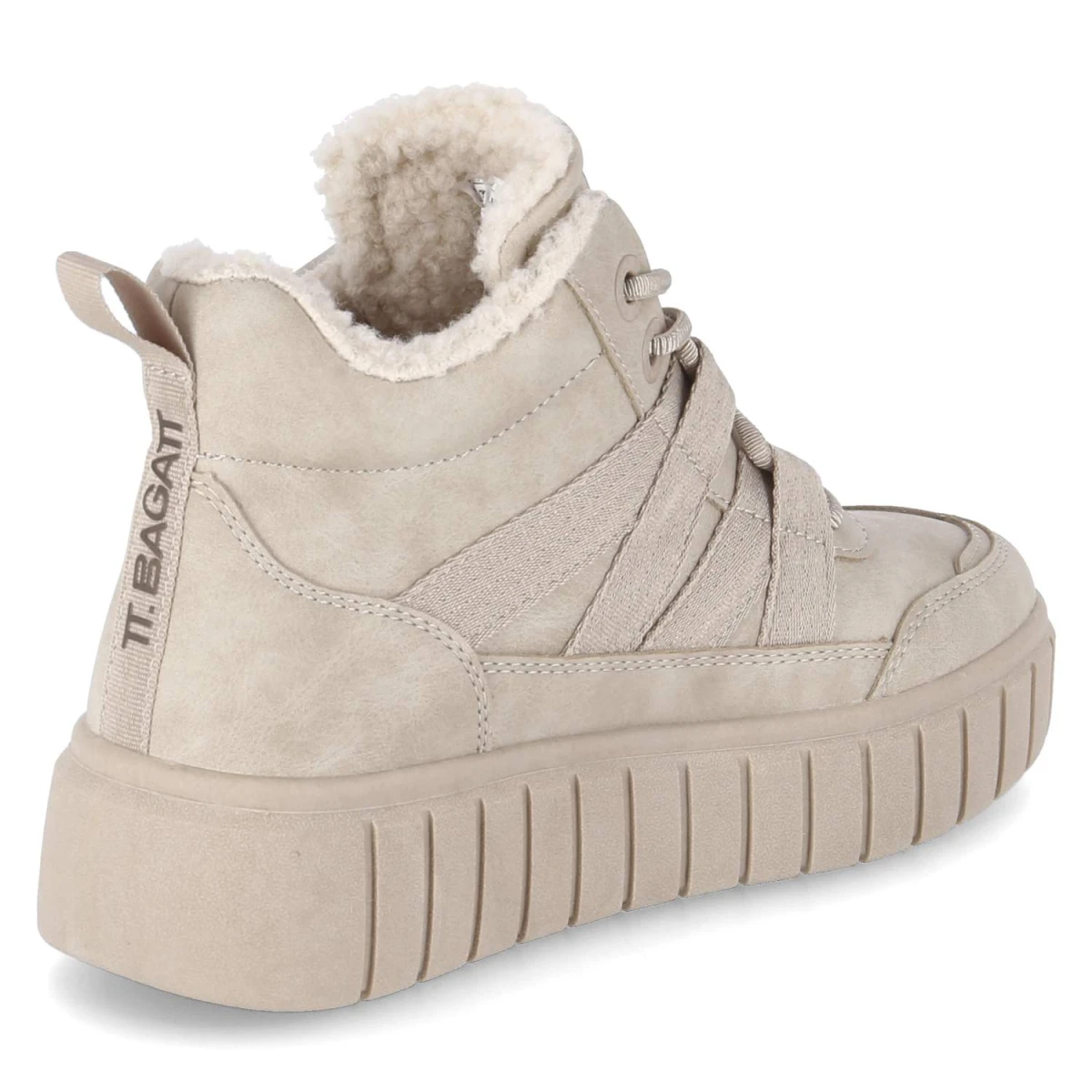 Schnürboots - beige / offwhite