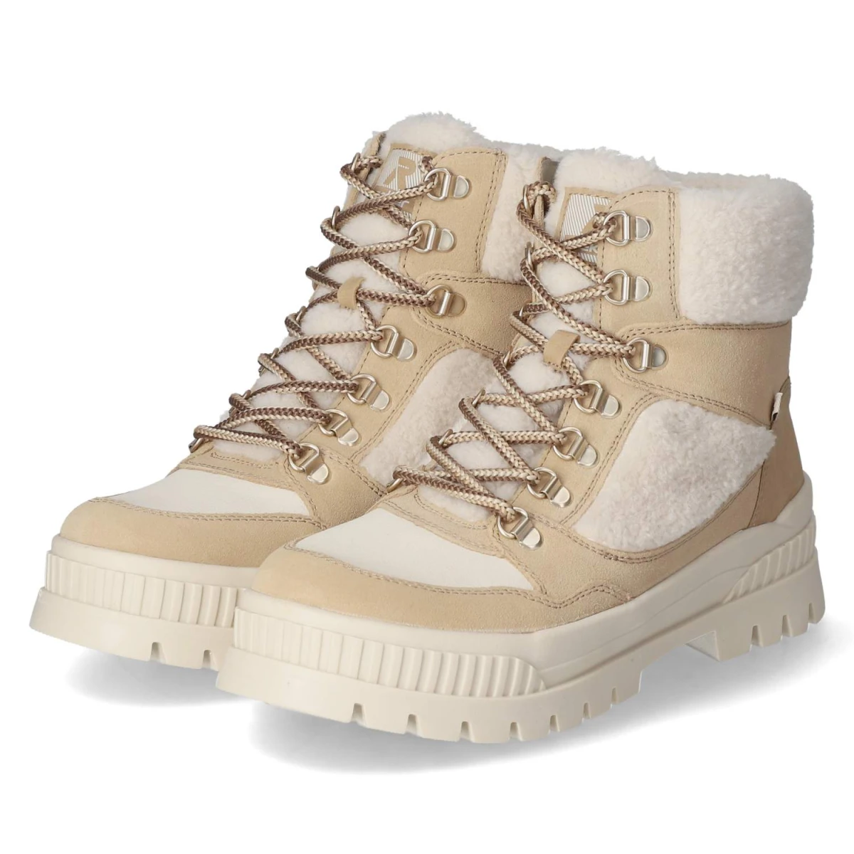 Schnürstiefeletten - BEIGE