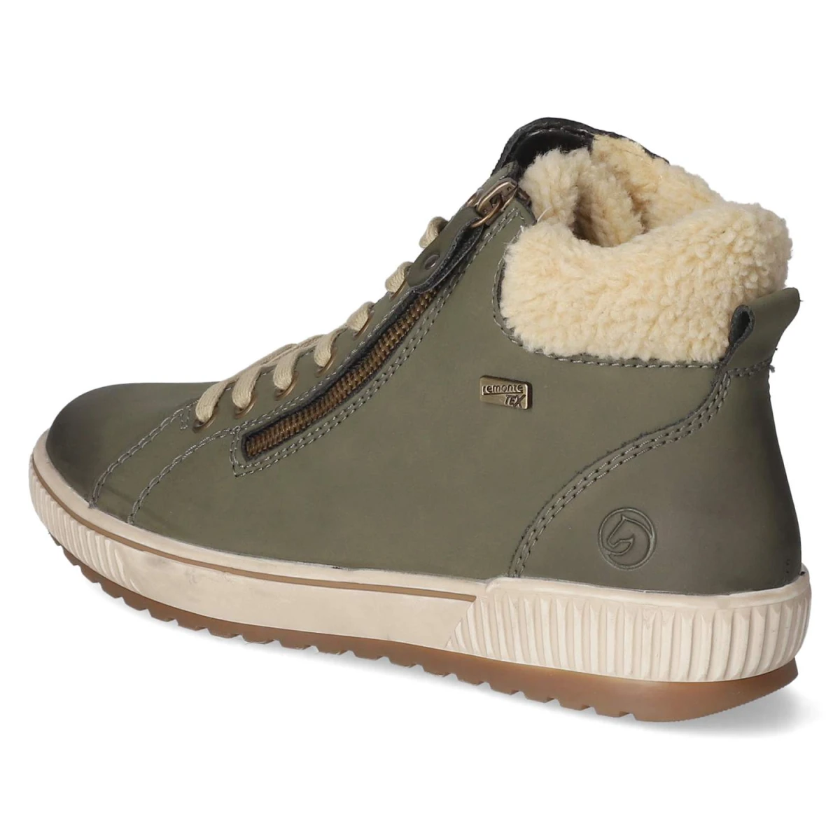 Schnürstiefeletten - grün kombi