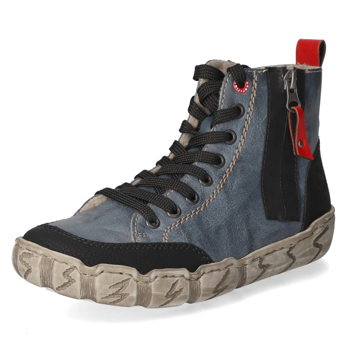 Schnürboots - blau Kombi