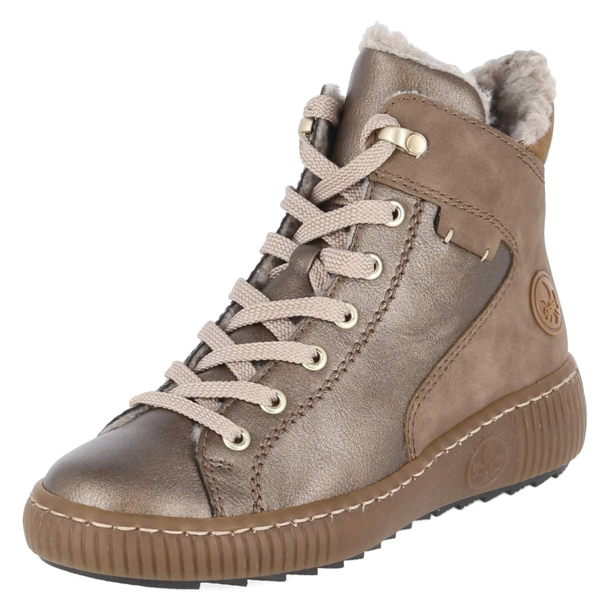 Schnürstiefeletten - bronze