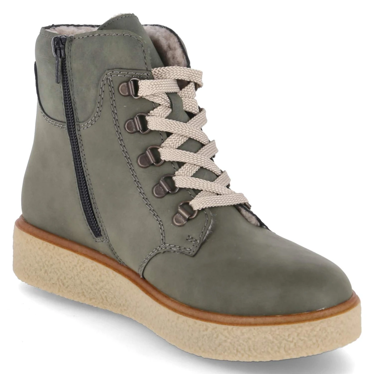 Schnürstiefeletten - Grün