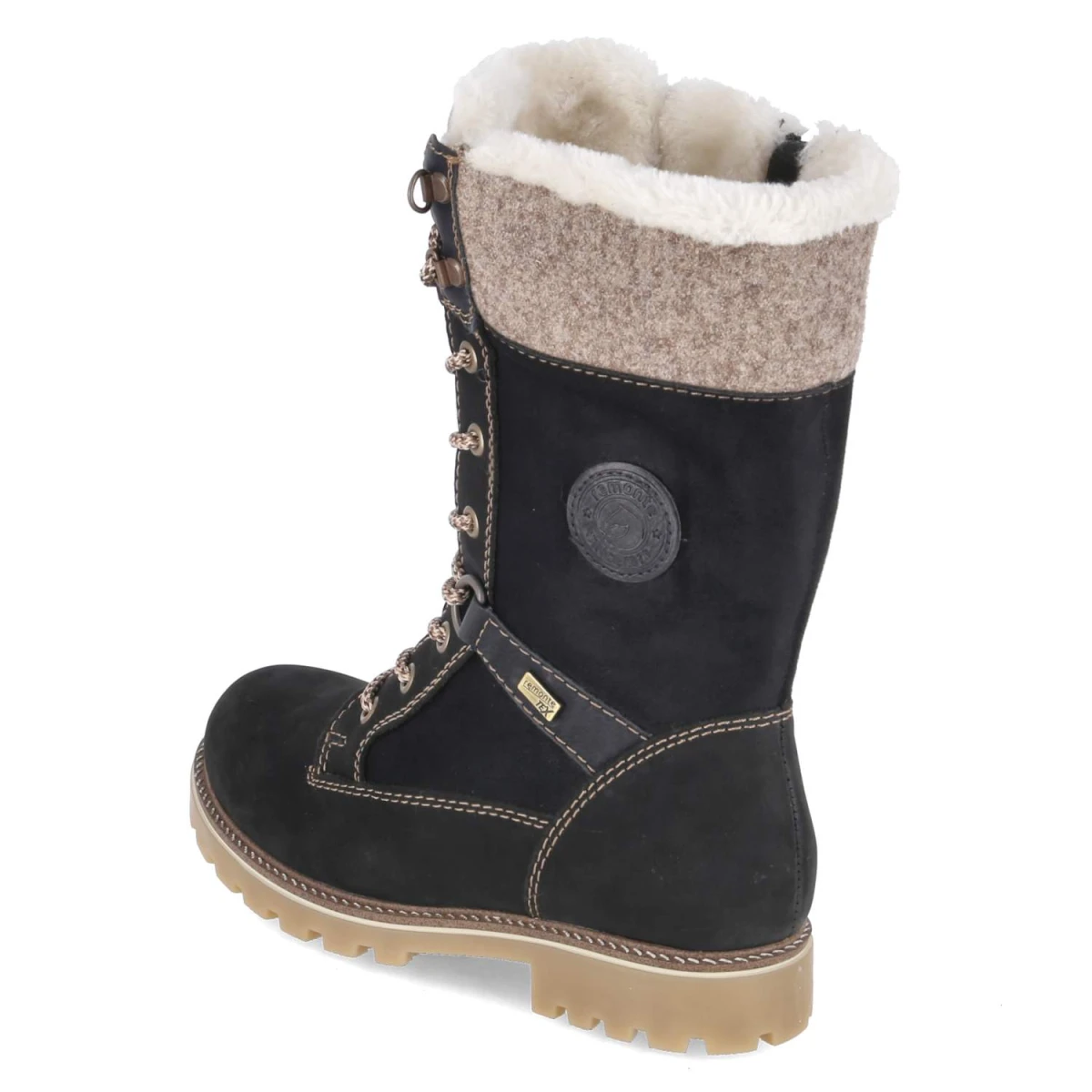 Schnürstiefel - schwarz kombi