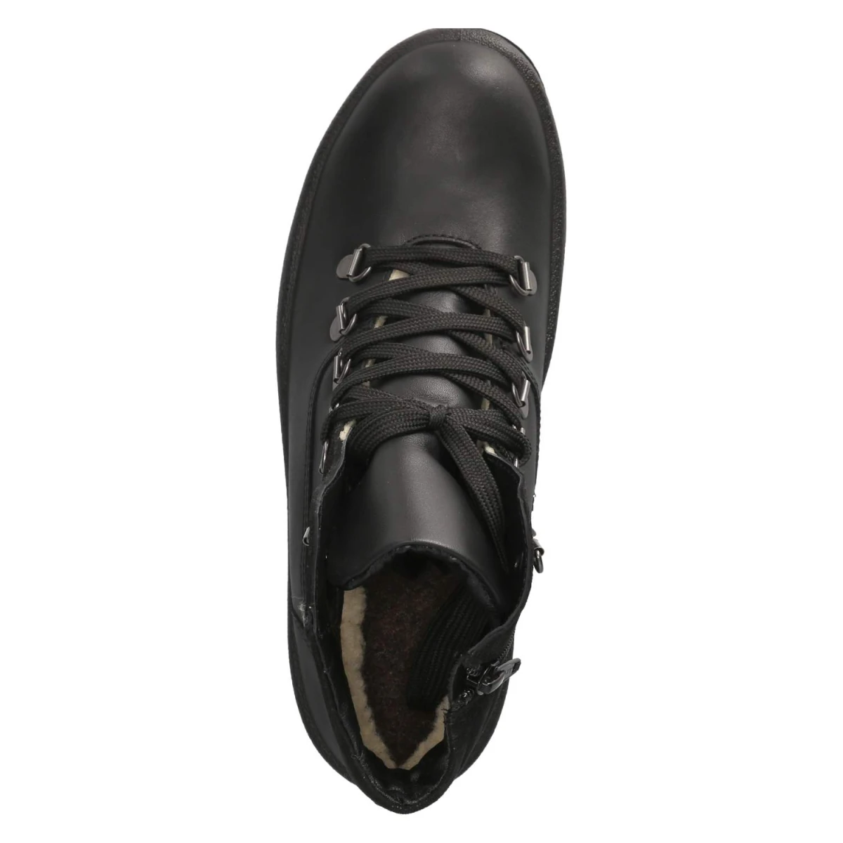 Schnürstiefeletten - schwarz