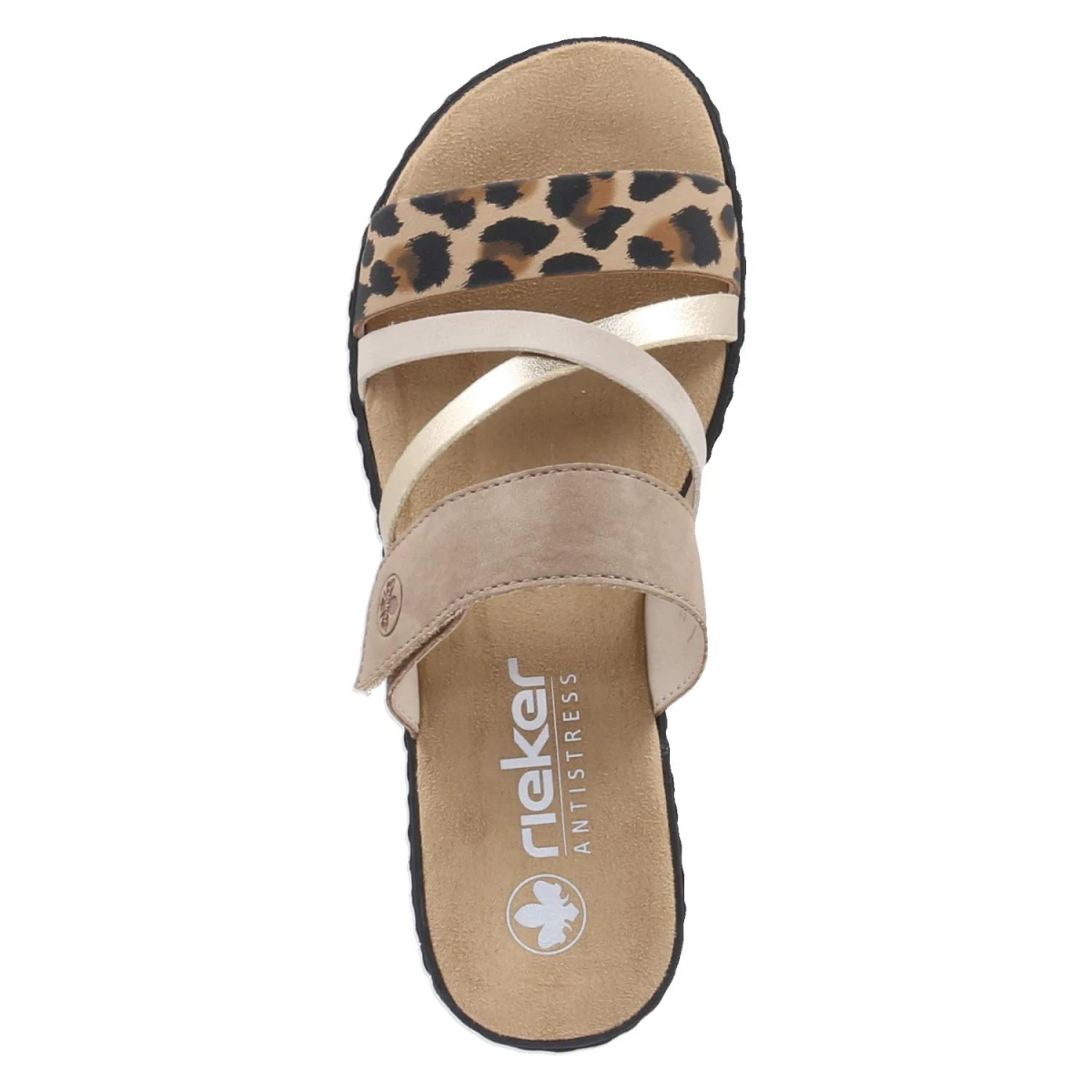 Pantoletten - beige kombi