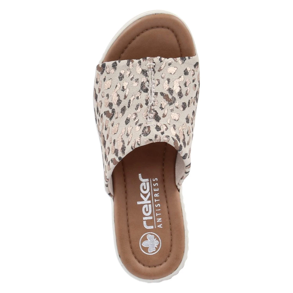 Pantoletten - beige kombi