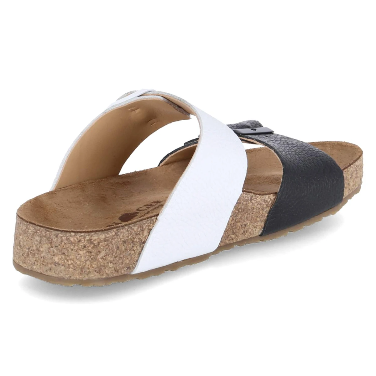 Pantoletten ANDREA - schwarz/ weiss