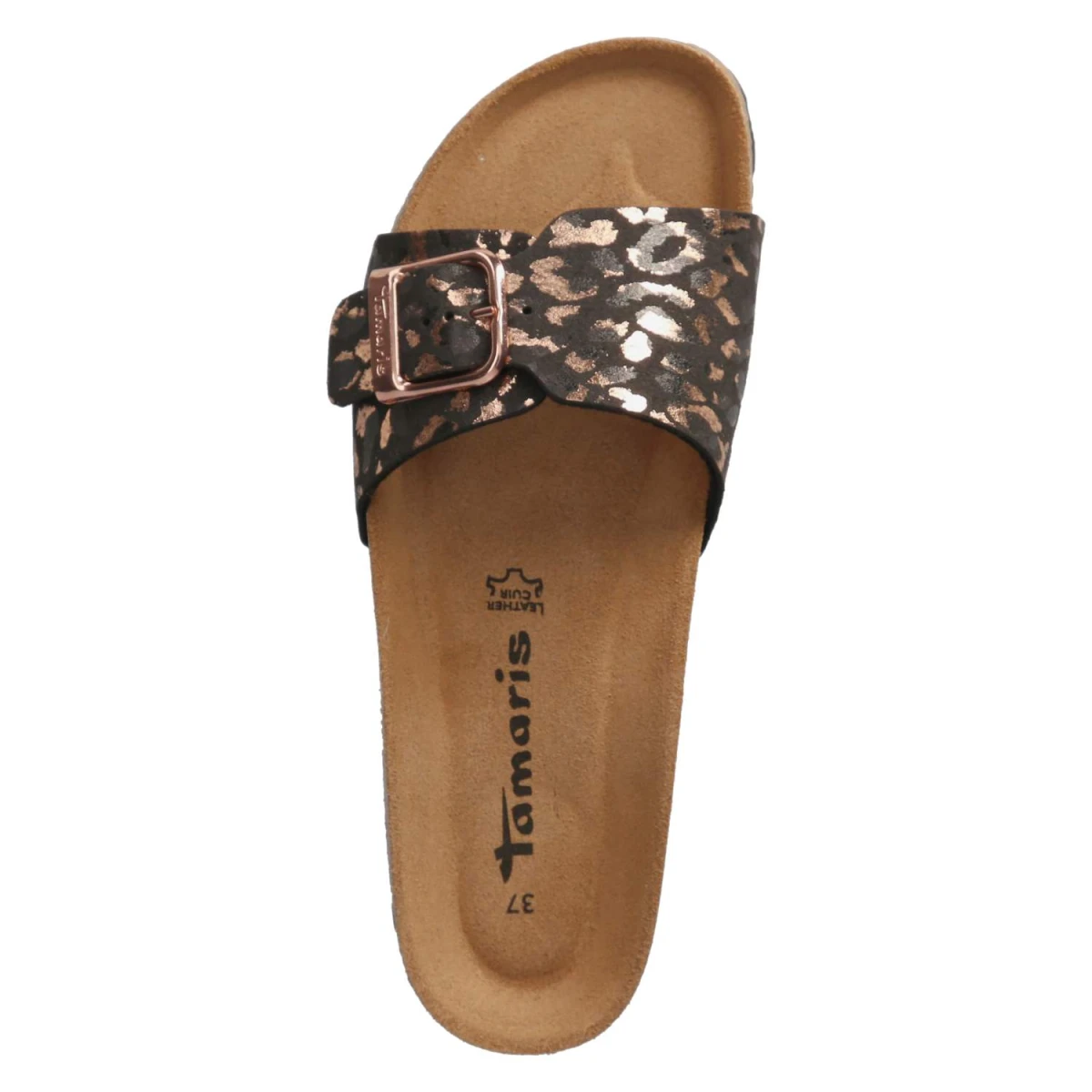 Pantoletten - black/leopard