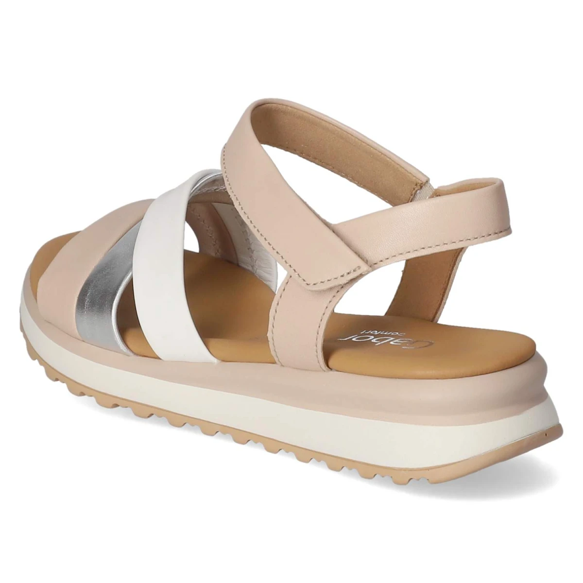 Sandalen - newrose/silb/weiss