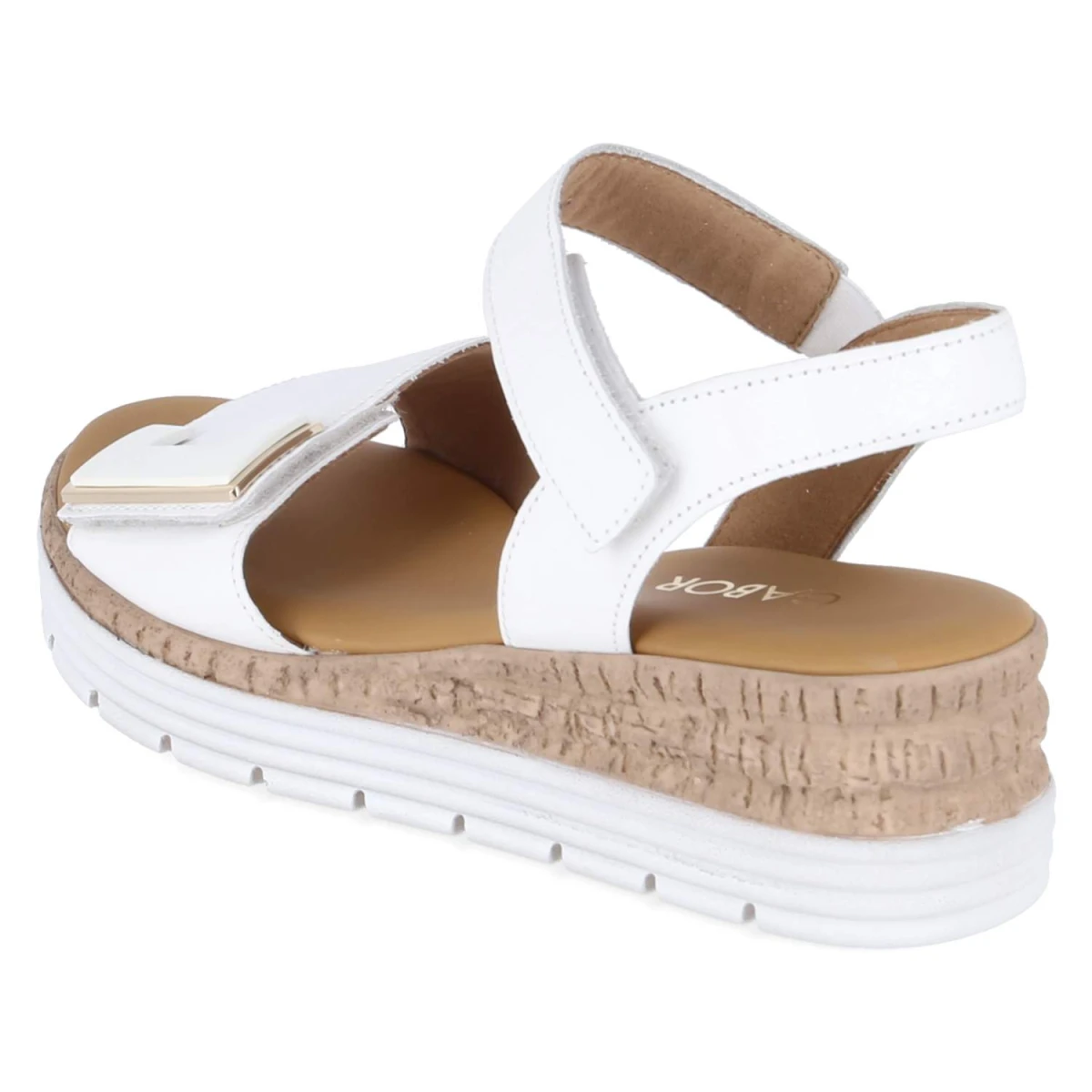 Sandalen - weiss (uni+gold)