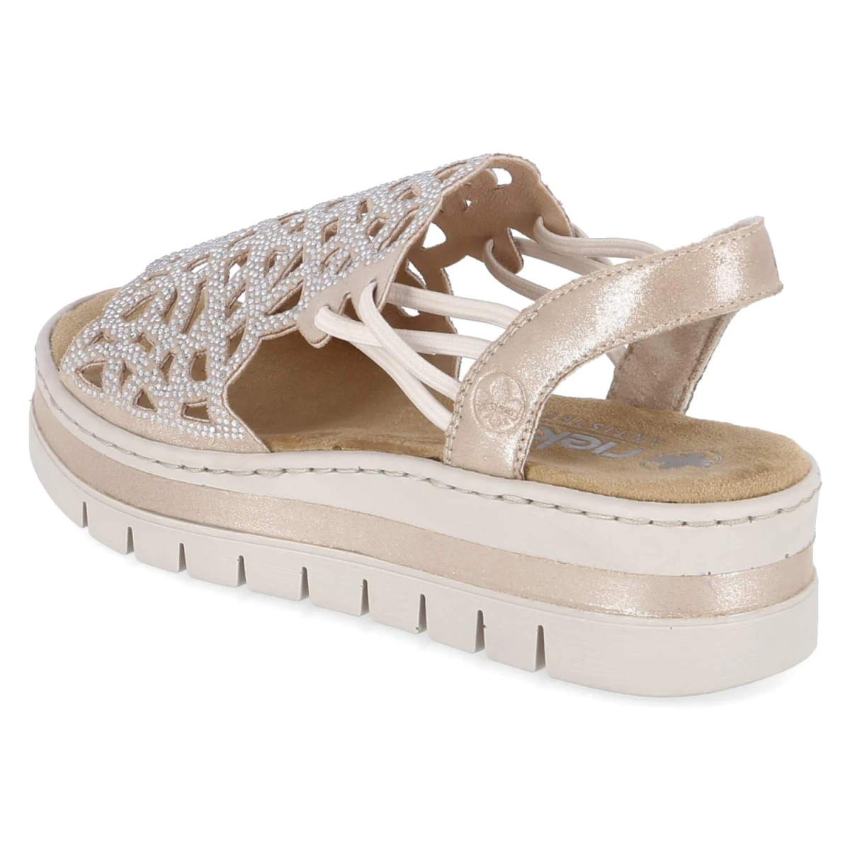 Plateau-Sandalen - beige