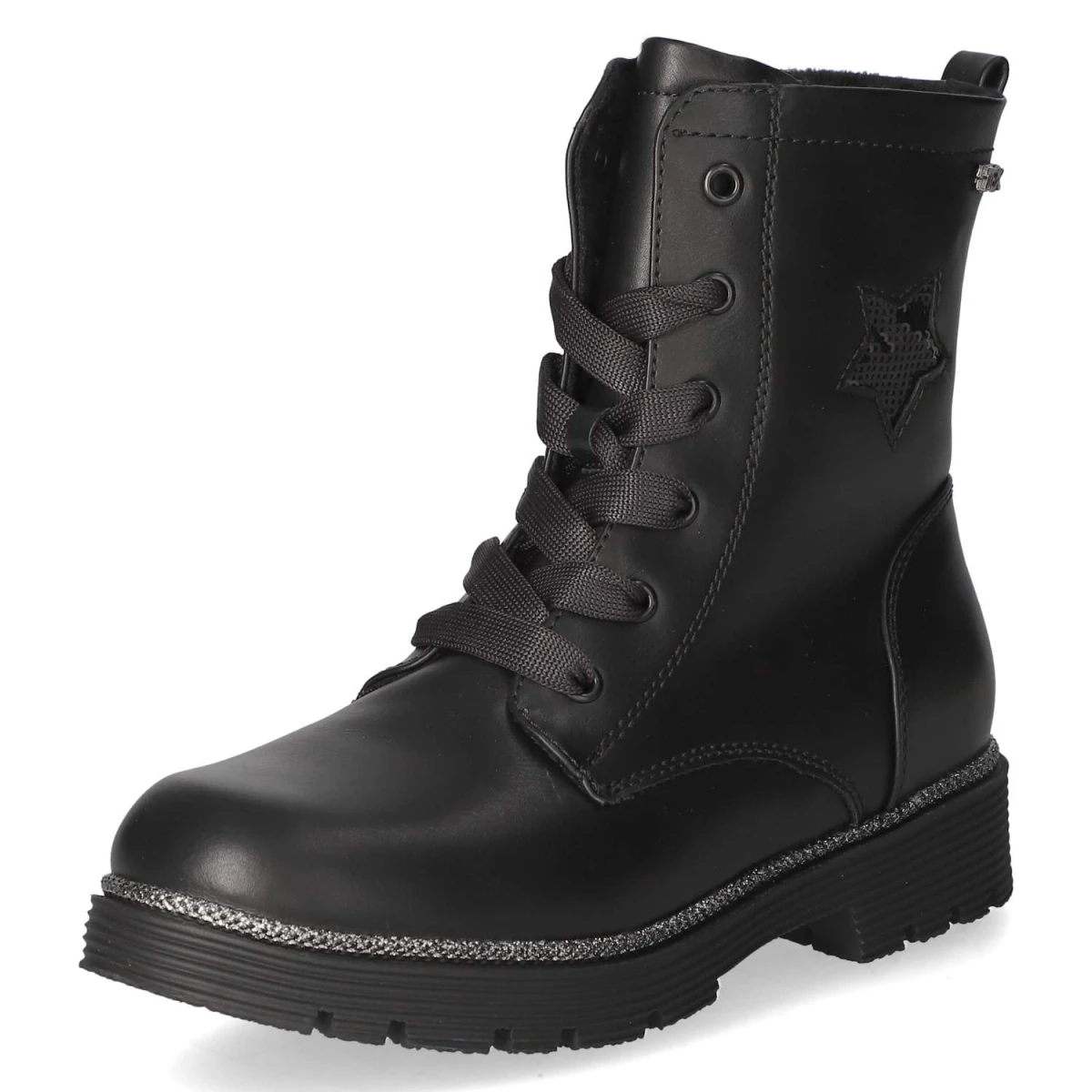 Schnürstiefeletten - black