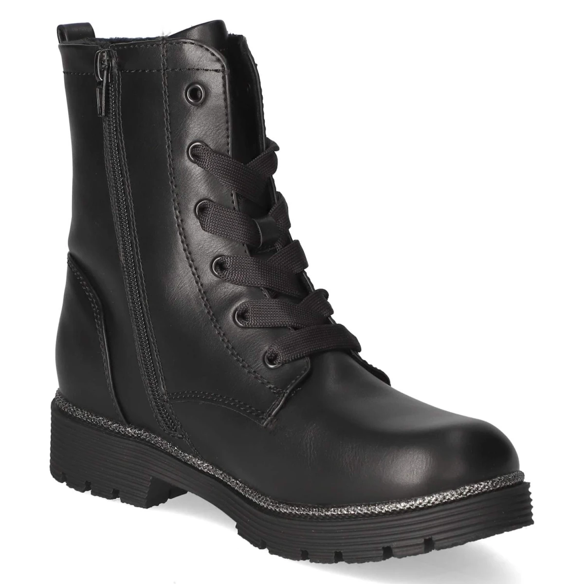 Schnürstiefeletten - black