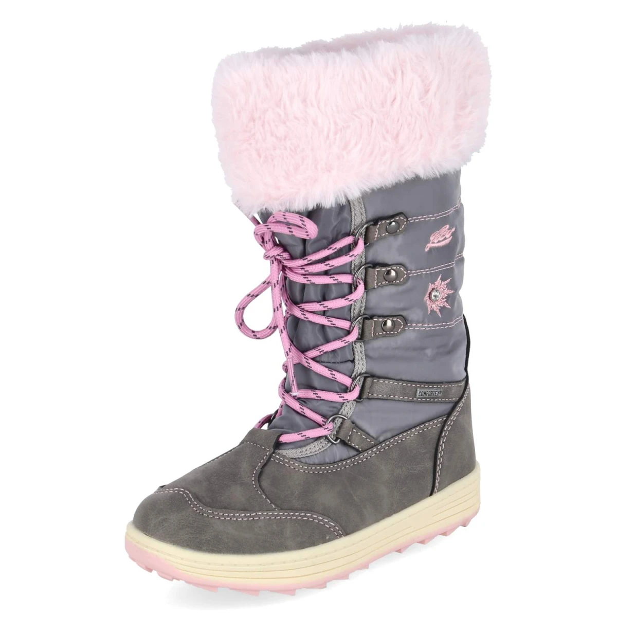 Snowboots NELLIE - grau/rosa