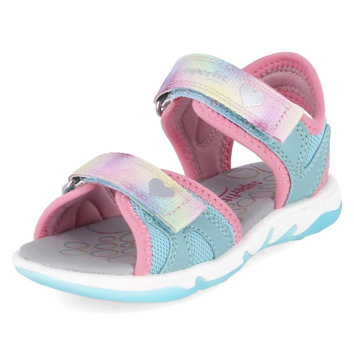 Sandalen PEBBLES - HELLGRÜN/ROSA