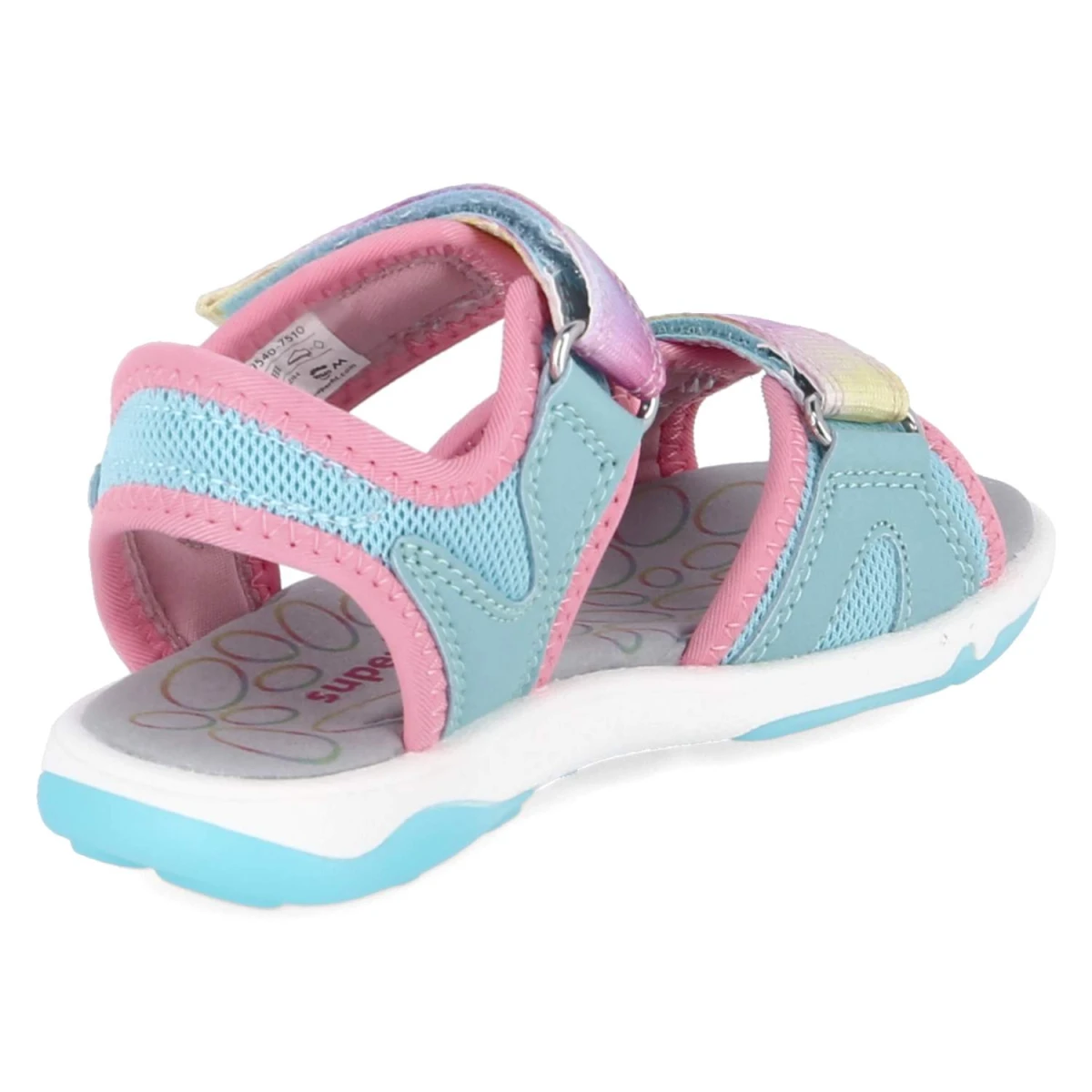 Sandalen PEBBLES - HELLGRÜN/ROSA