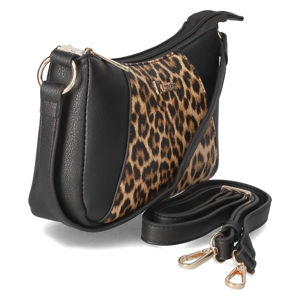 Schultertasche - schwarz/braun