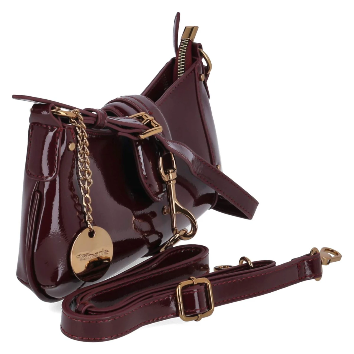 Baguette Bag MARINA PATENT - wine