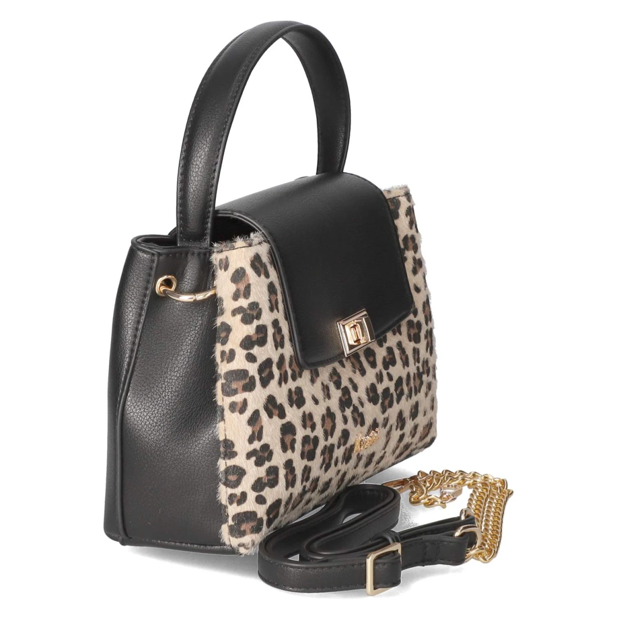 Handtasche - beige/schwarz