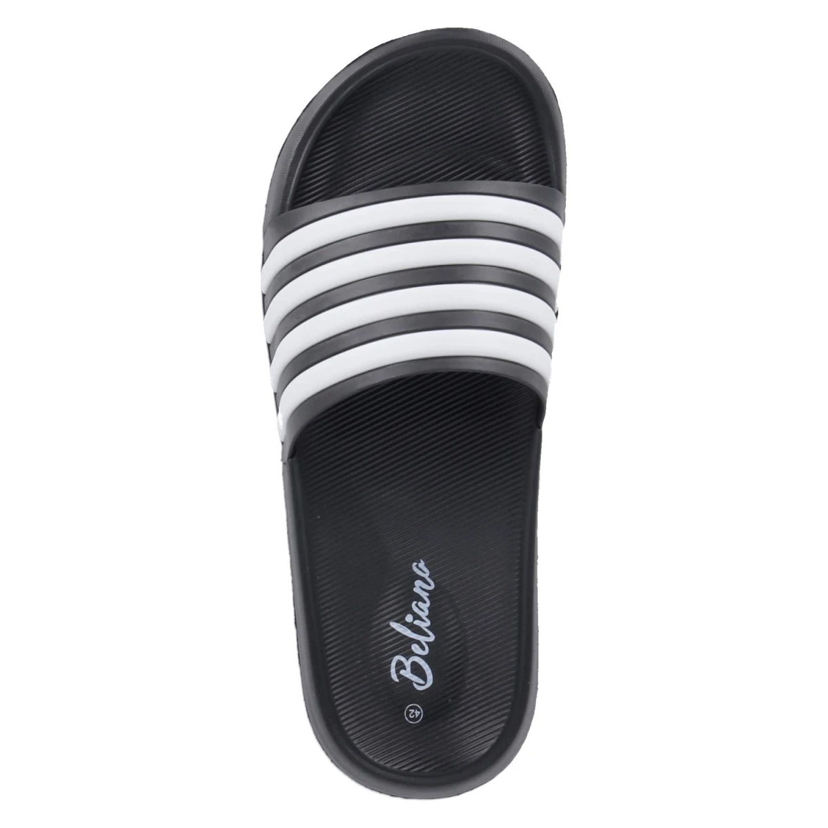 Badepantoletten - Black - White