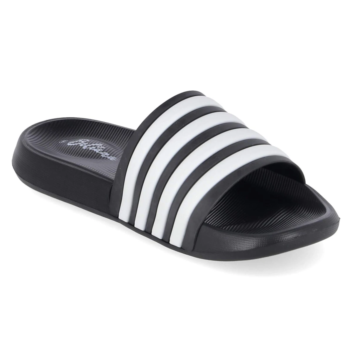 Badepantoletten - Black - White