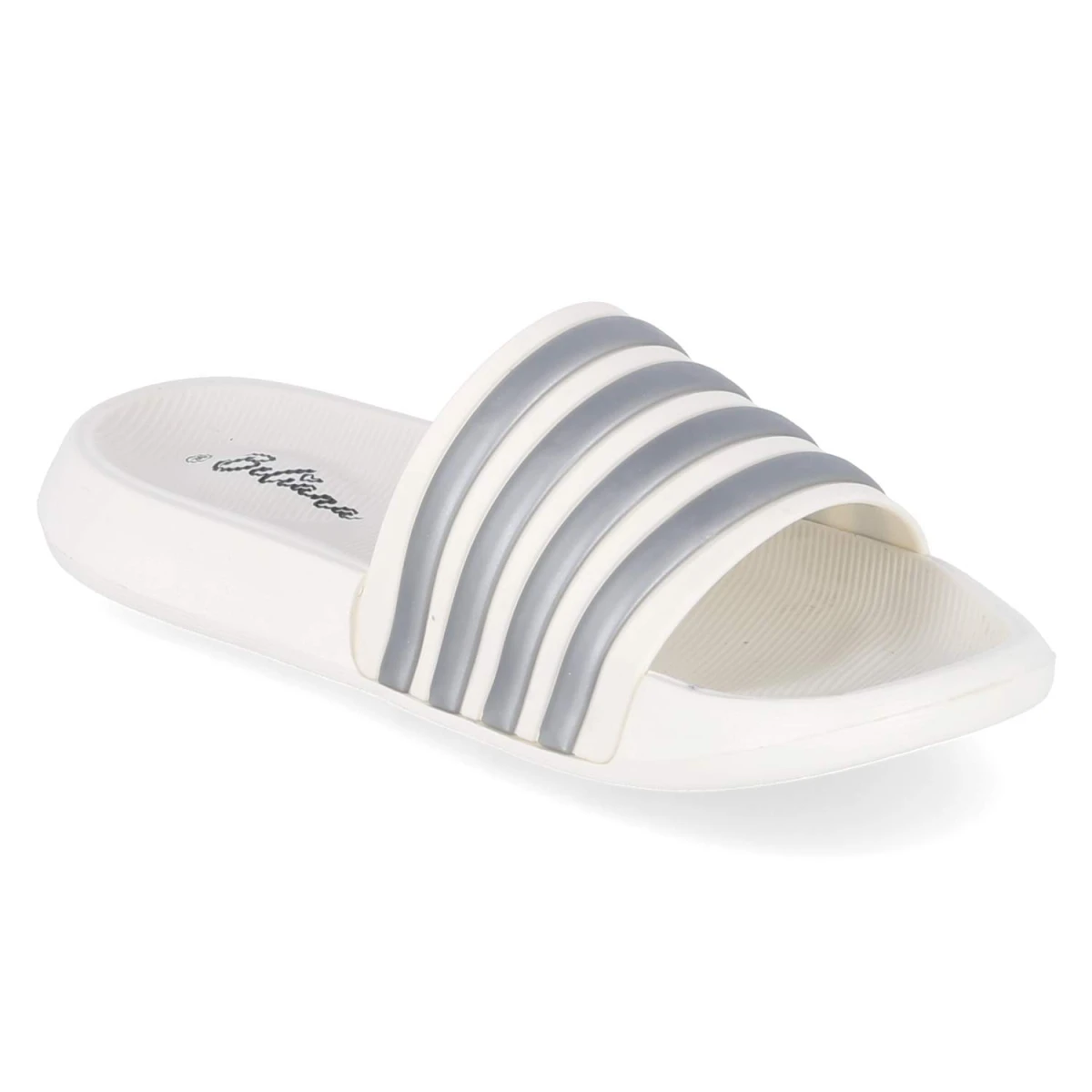 Badepantoletten - White - Silver