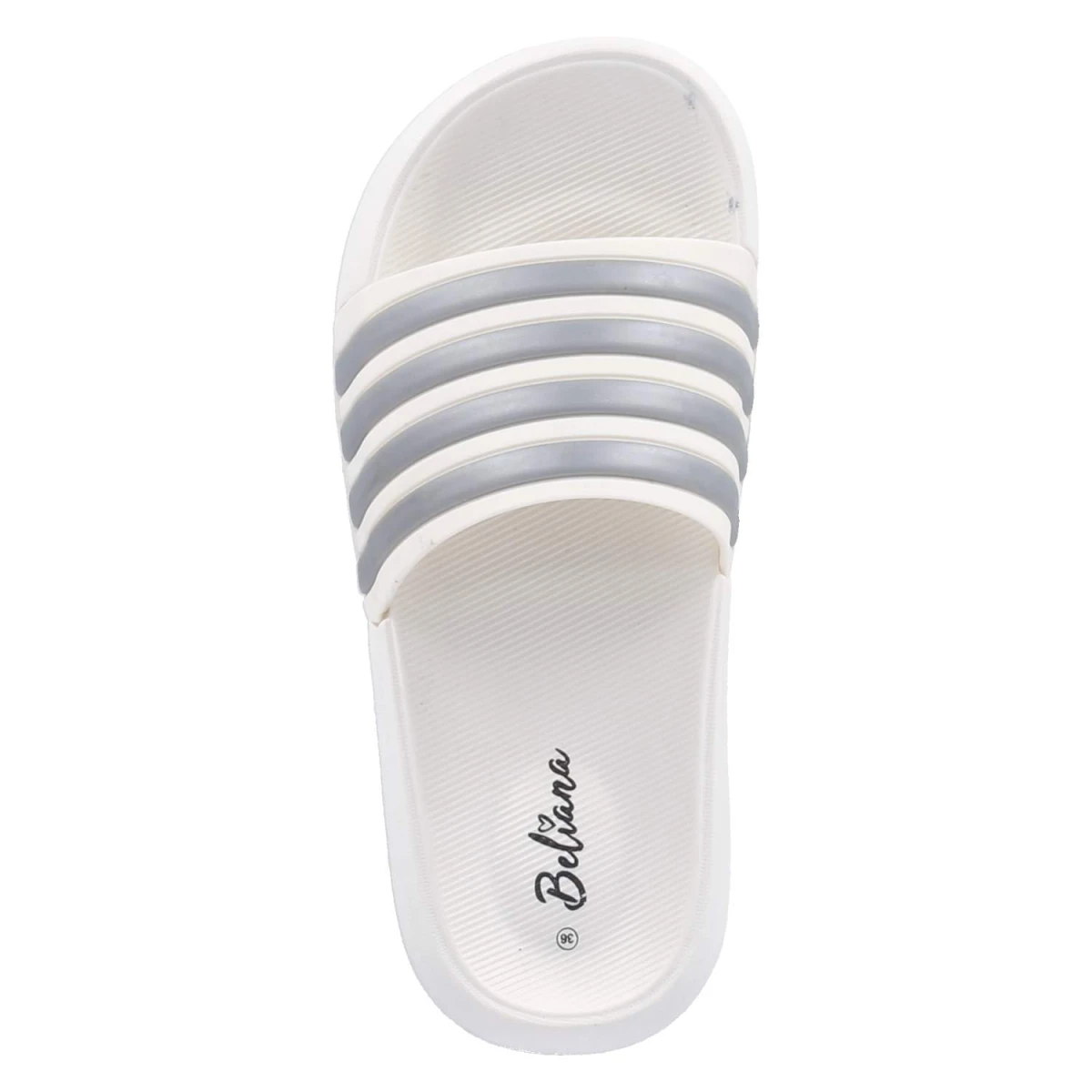 Badepantoletten - White - Silver