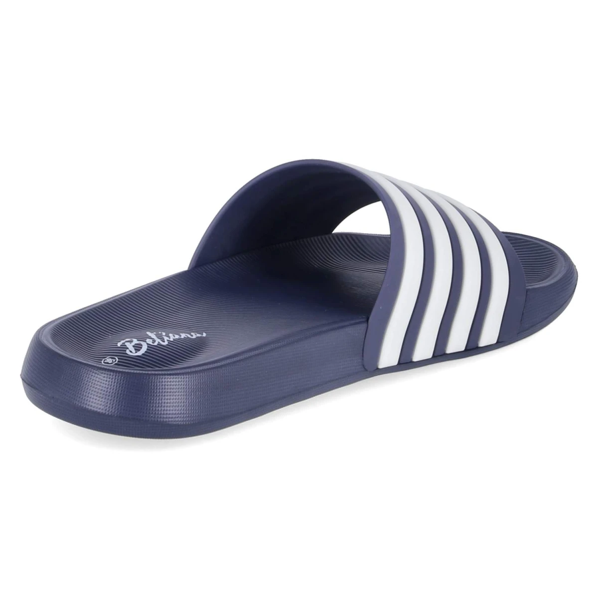 Badepantoletten - Navy - White