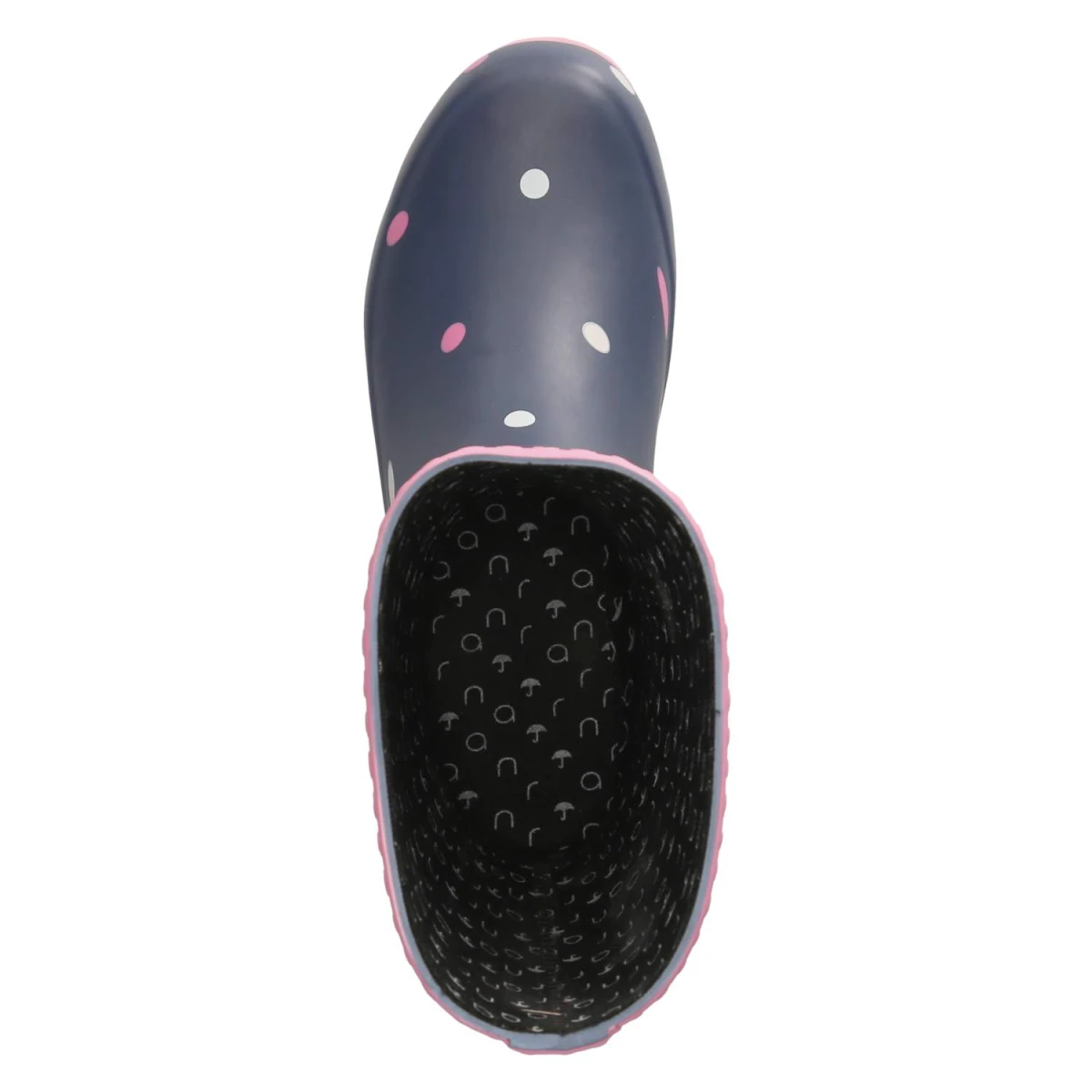 Gummistiefel DOTS - Navy white Pink