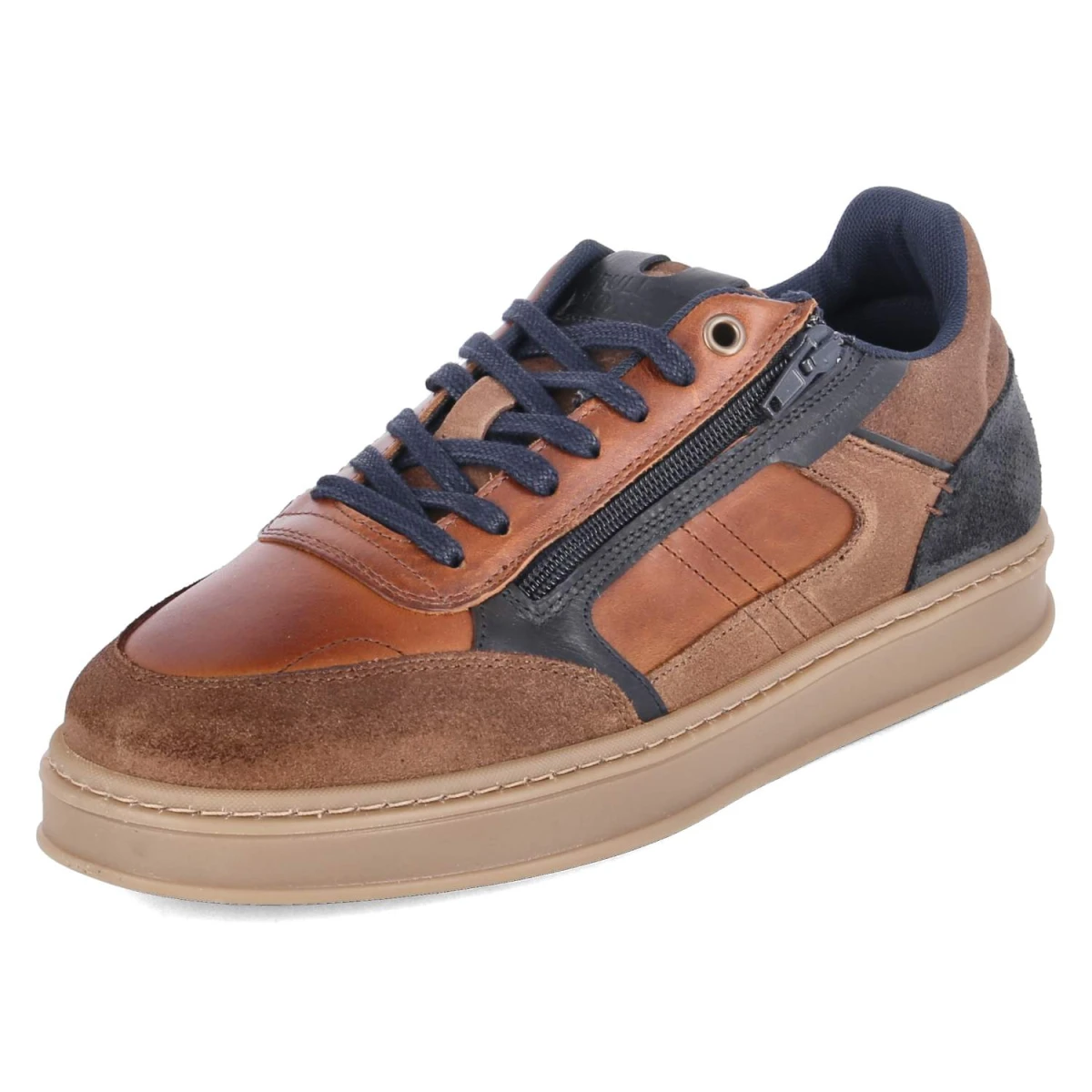Low Sneaker - Cognac-Navy