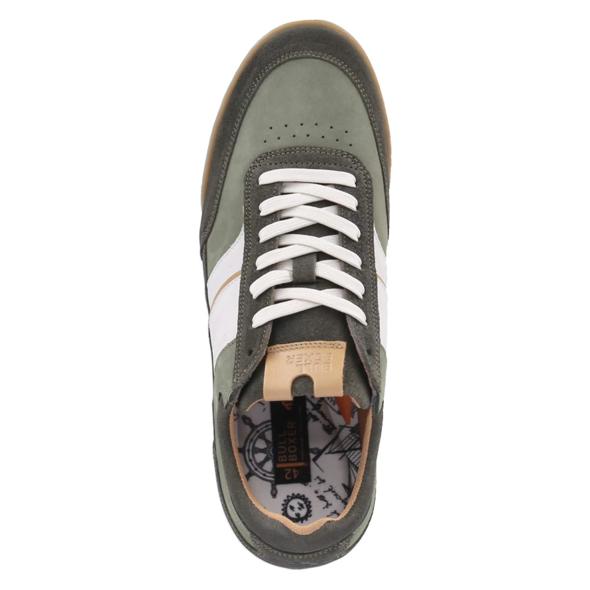 Low Sneaker - moss green-white