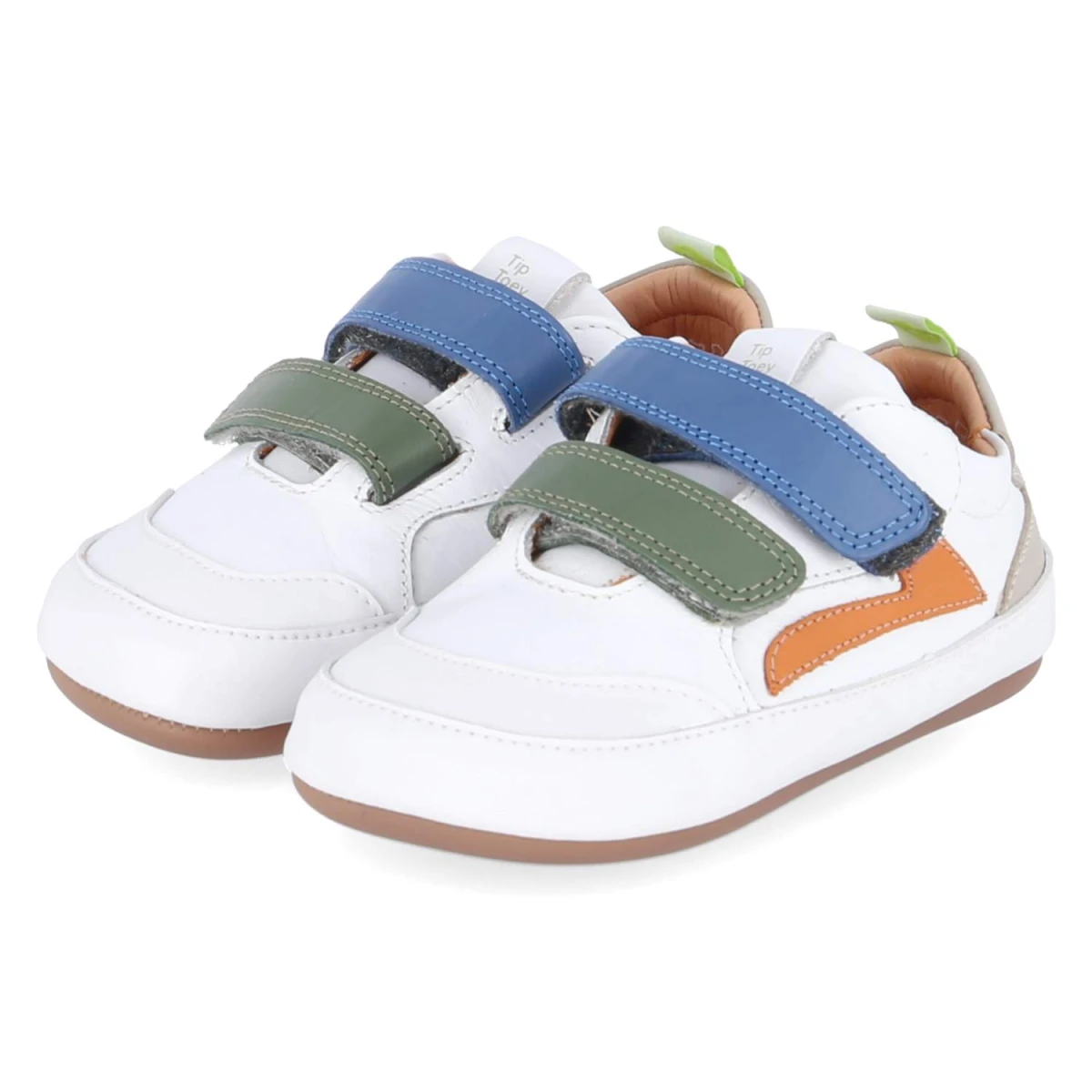 Klettschuhe LANDY - WHITE/ SALSA/ BLUE TANG