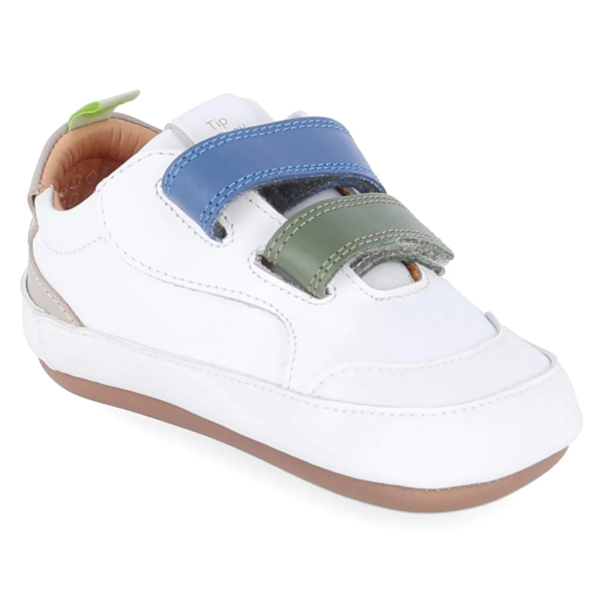 Klettschuhe LANDY - WHITE/ SALSA/ BLUE TANG